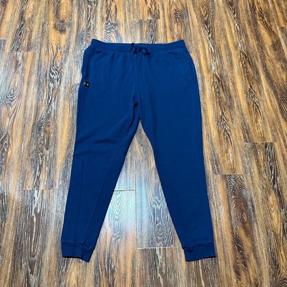 UA Men's XXL Navy Jogger Pants Under Armour Sweats Blue‎ - Picture 1 of 5